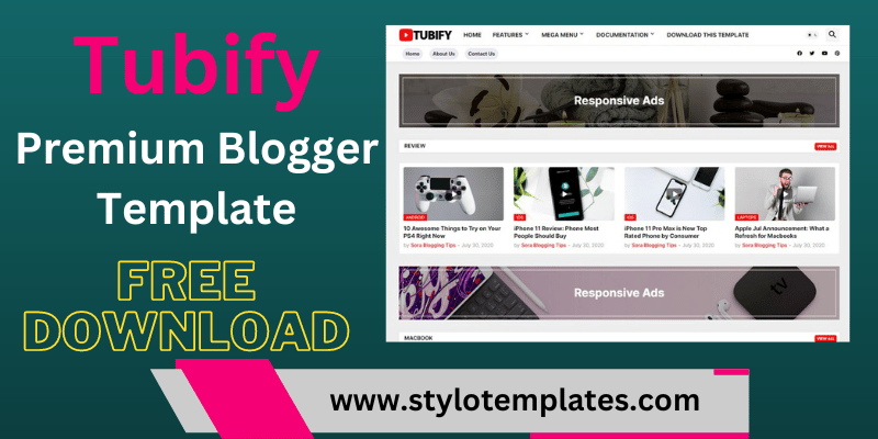 Tubify Video Premium Blogger Template