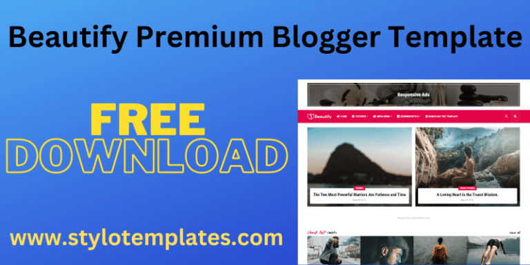 Beautify Premium Blogger Template free download