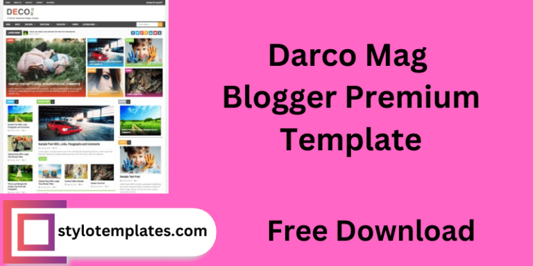 Deco Mag Premium Blogger Template