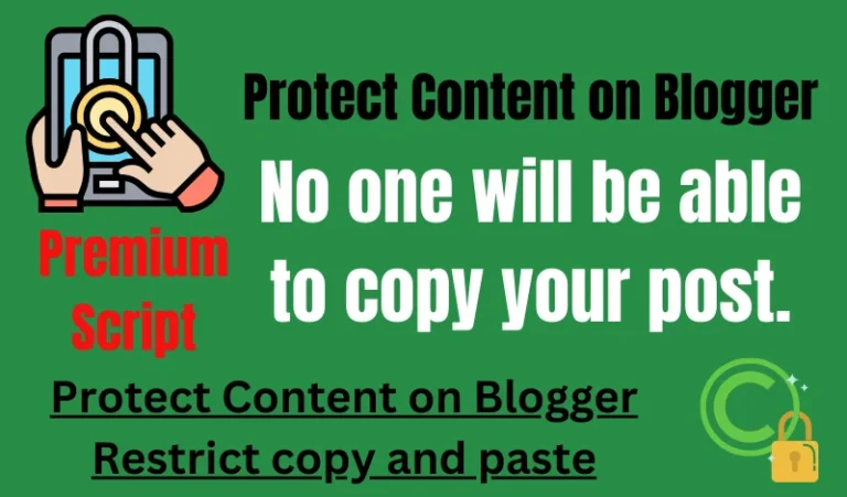 Protect Content on Blogger